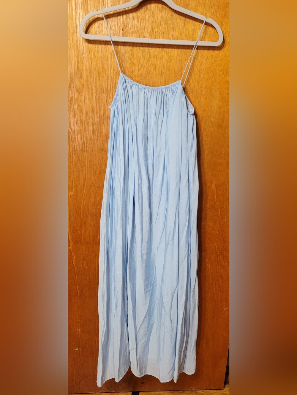 Pants Store Light Blue Spaghetti-Strap Maxi Dress Size Large (1299)
